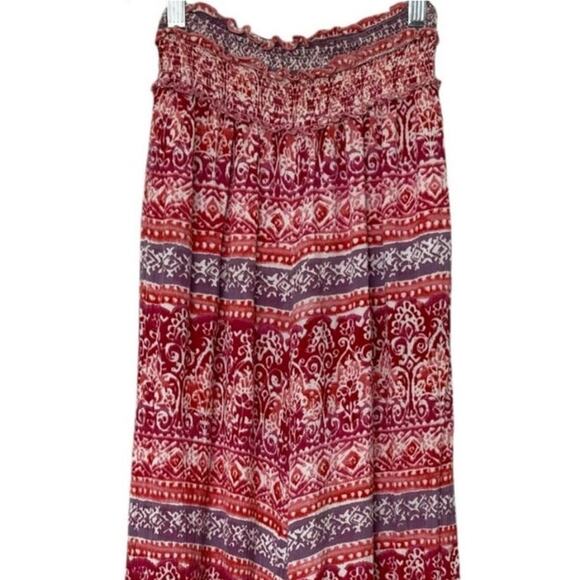 Aqua Set - Top & Wide Leg Pants Smocked Palazzo Pants Boho Hippie Womens Size XS - Picture 9 of 15